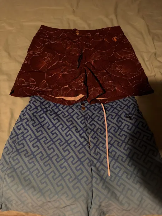 Customer photo from Matthew B. review of Luxe Orchid Shorts - Merlot