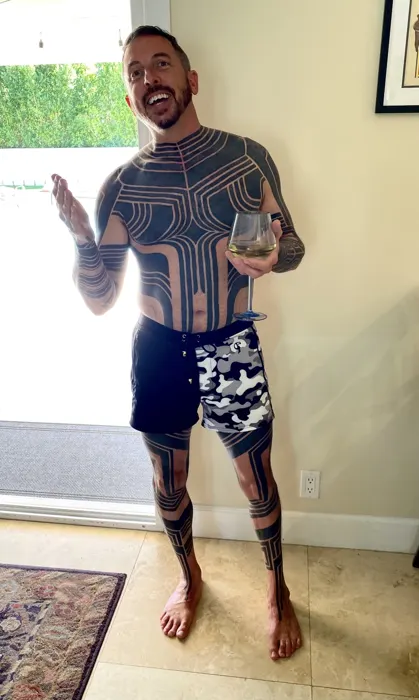 Customer photo from Brian C. review of Split Camo Black - 3 Inch Swim Shorts