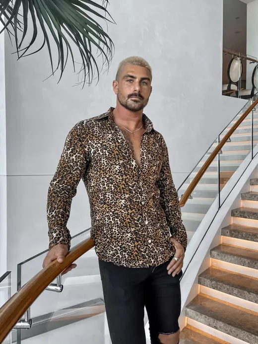 Customer photo from Jake O. review of Lux Leopard Shirt