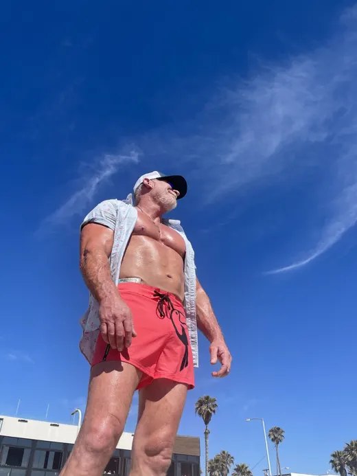 Customer photo from Scott W. review of Donut Blue Swim Shorts - 3"