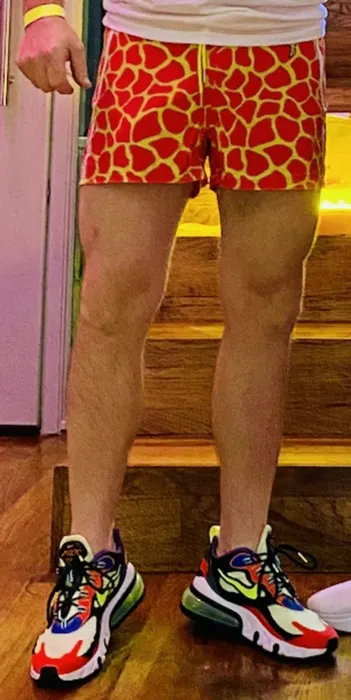 Customer photo from Eliseo D. review of Giraffe Print Fluro Swim Shorts