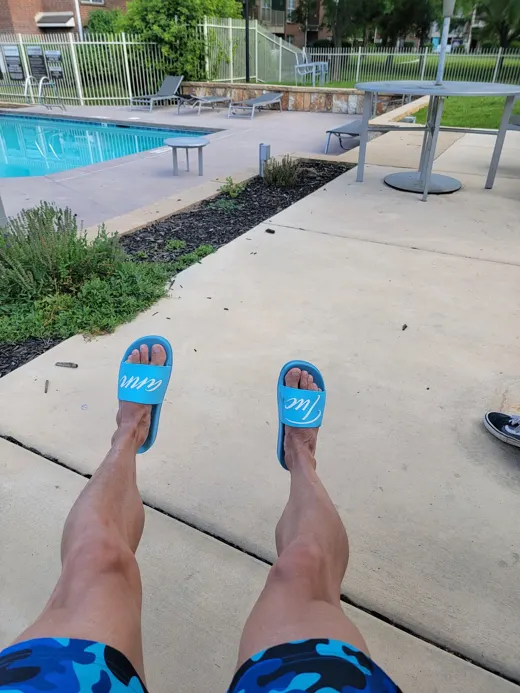 Customer photo from Josh M. review of Signature Slides Blue