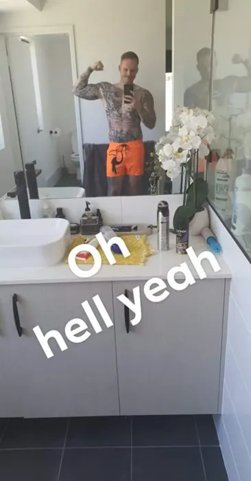 Customer photo from Zac M. review of Fluro Orange Tucann Swim Shorts