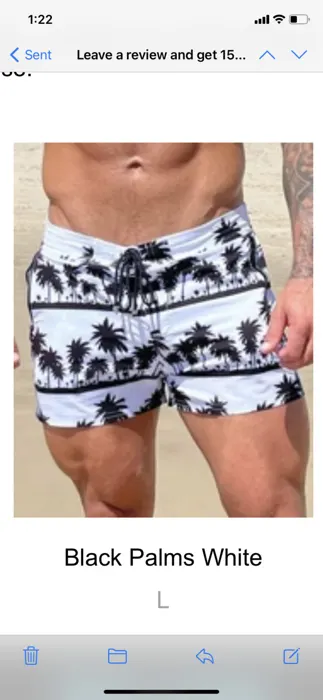 Customer photo from Kerry B. review of Black Palms White - 3"